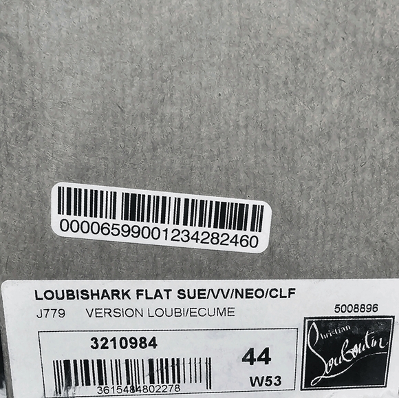 BRAND NEW Men's Christian Louboutin Gray, Gold & Red Loubishark Sneakers SIZE 44 - Picture 7 of 7